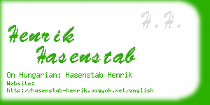 henrik hasenstab business card